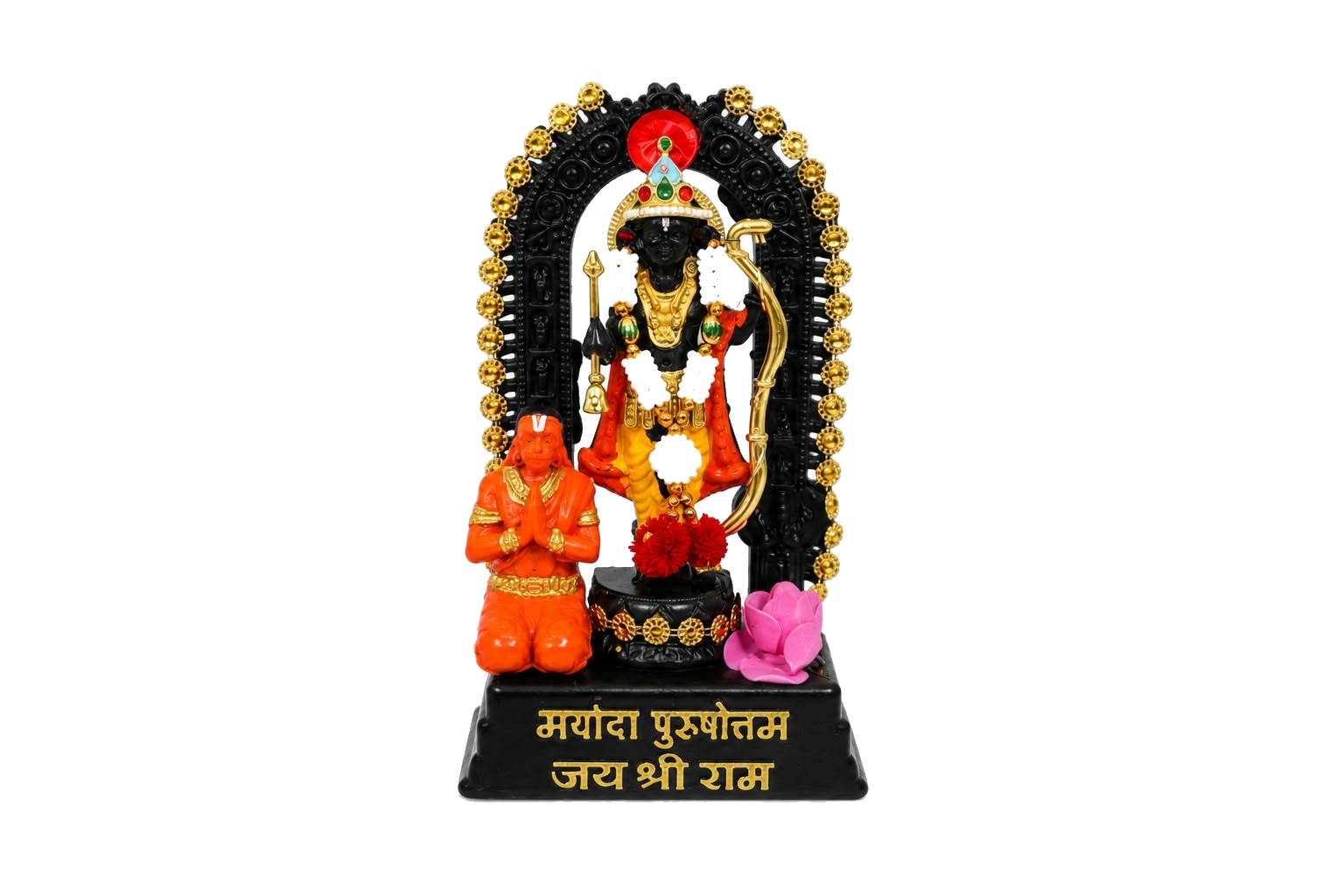 Ram Lalla and Hanuman fibre devotional idol